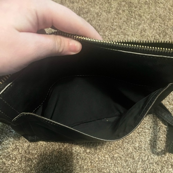 Fossil Emma Crossbody Purse Black Pebbled Leather Bag - Picture 5 of 14